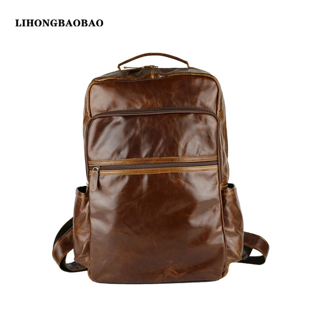 New Designer Vintage Real Leather Backpacks for Men Brown Luxury ...