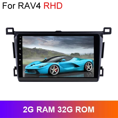 SINOSMART 2.5D ips/QLED автомобильный аудио gps навигационный плеер для Toyota RAV4 2013- RHD LHD 32EQ DSP, 4G опционально - Цвет: 2G RAV4 RHD