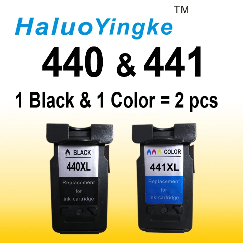 

2PK PG440 CL441 XL Ink Cartridge Replacement for Canon PG 440 PG-440 CL 441 for PIXMA MX374 MX394 MX434 MX454 MX474 3540