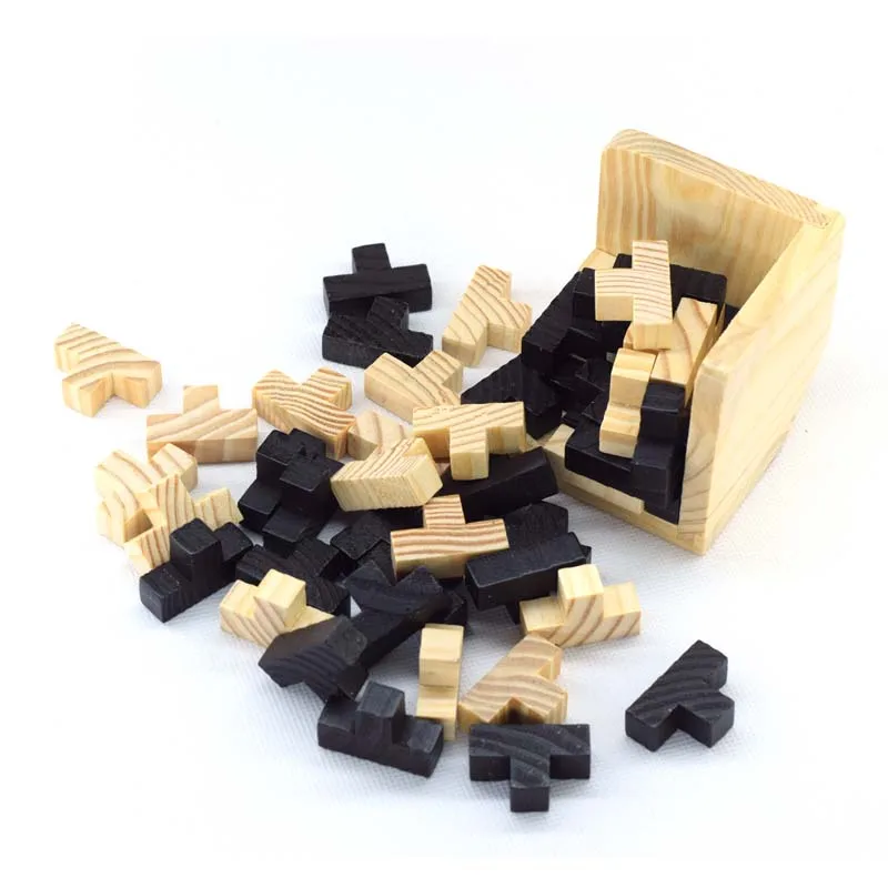 

Kids Toys High Quality Cool Educational Wood Puzzles for Kid Brain Teaser 3D Russia Ming Luban Baby Toy Children Gift Toys 1Pcs