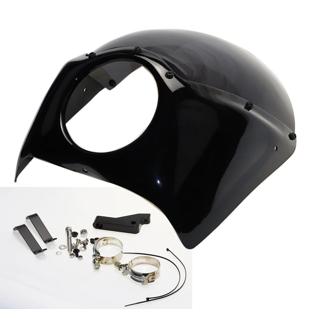 

Motorbike Headlight Fairing Mask Windshield Headlamp Mask Visor Fit 2006-2016 Harley Dyna 07 08 09 10 11 12 13 14 15 Motorcycle