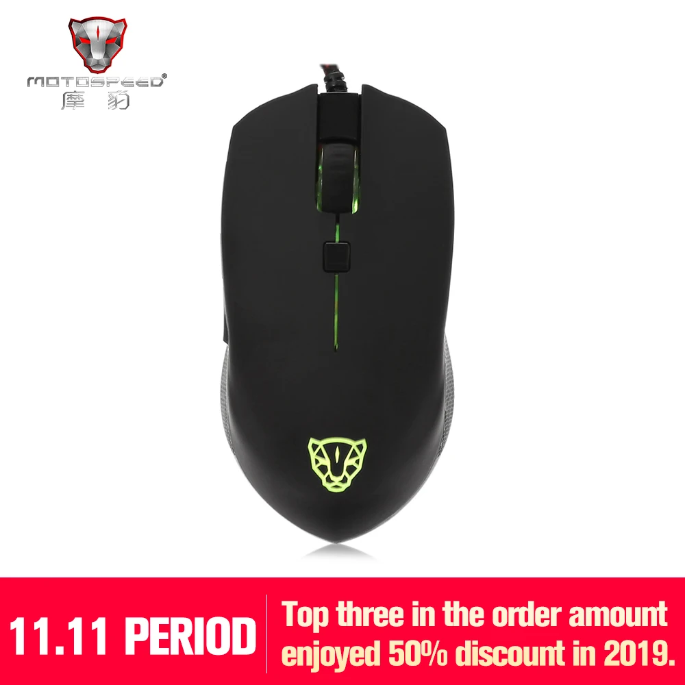 

Motospeed V40 USB Wired Gaming Mouse 6 Button Optical RGB LED Lights Mouse Gamer 4000 DPI For PC Laptop Desktop Computer Game