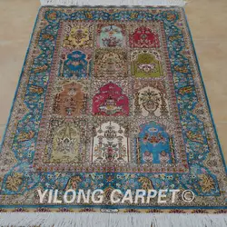 Yilong 3'x4. 5' античный Восточный четыре сезона изысканный ковер сад ковер ручной работы (0617)