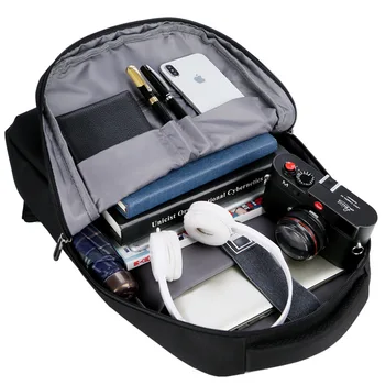 

Usb Charging Men Backpack Oxford Gray Bagpack Male Big Capacity Laptop Backpack Large Business Casual Backbag Man Quality 2019