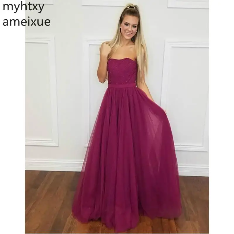 

2019 New Sexy Cheap Elegant Plus Size Evening Dresses Floor Length Boat Neck Sleeveless Evening Gowns Custom Made Yiiya Dresses