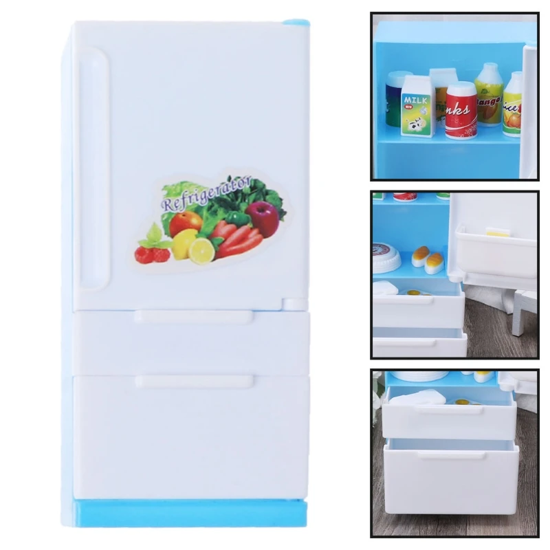 Холодильник Игровой набор кукла дом кукла холодильник морозильник с едой детская игрушка