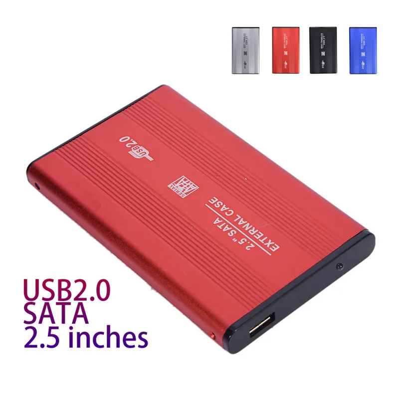 2,5 "HD BOX Жесткий диск картридж Алюминий сплав HDD Футляр USB2.0 SATA для Windows XP, Vista Win7 Win8 Win10 OS дропшиппинг