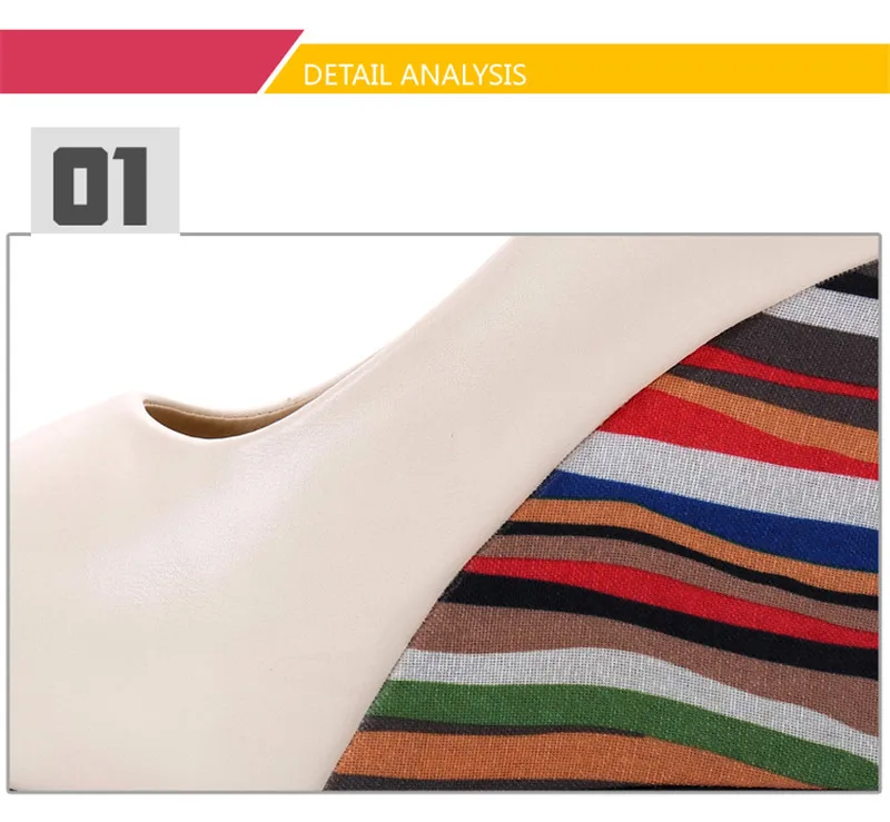 Women Sandals Colorful Striped Platform Wedges Shoes for Women High-Heeled Sexy Open Toe Ladies Shoes Comfortable Slip On Pumps (33)