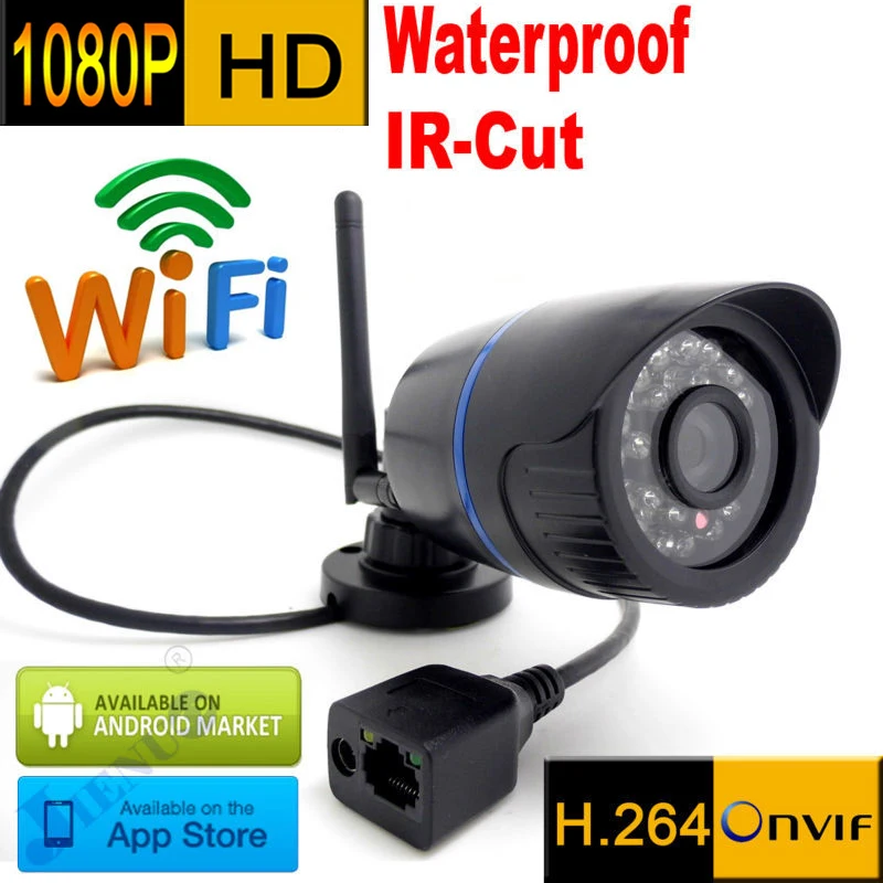 

ip camera 1080p wifi cctv security system waterproof wireless weatherproof outdoor infrared mini Onvif H.264 IR Night Vision Cam
