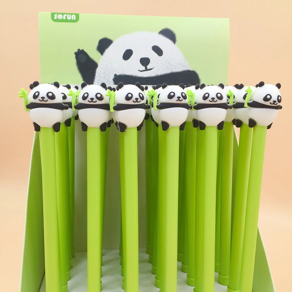 2 шт./партия Милая панда гелевая ручка подпись ручка Escolar Papelaria школьные офисные принадлежности рекламный подарок