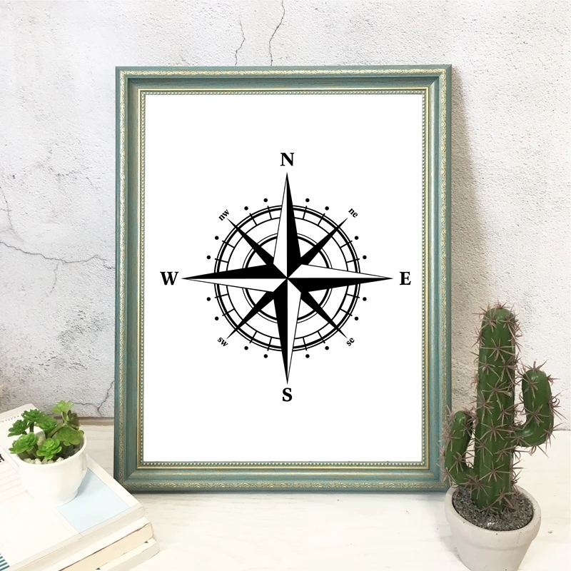 Compass Prints Wall Decor