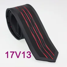 YIBEI Coachella Узкие галстуки черный галстук человек Окаймленный красными вертикальными полосками шейный платок из микрофибры 6 см галстуки Повседневное платье Gravata