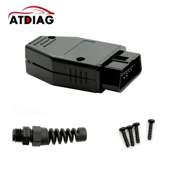 

50PCS/LOT High Quality Universal 16Pin 16 pin EOBD2 OBDii OBD II OBD2 J1962 Connector Male Plug Adapter 1 Piecepter