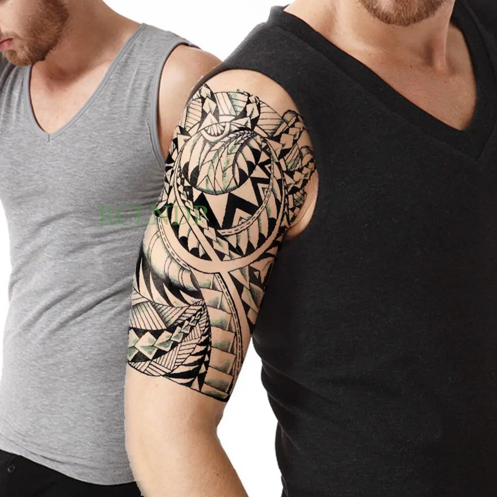 Водостойкая временная татуировка, наклейка, Король Лев, большое животное, черная флэш-тату, поддельные татуировки на задней руке для мужчин и женщин