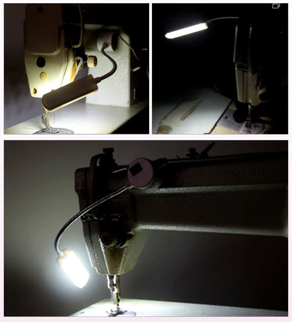 Portable Sewing Machine LED Light Magnetic Mounting Base Gooseneck Lamp for All Sewing Machine  (10)