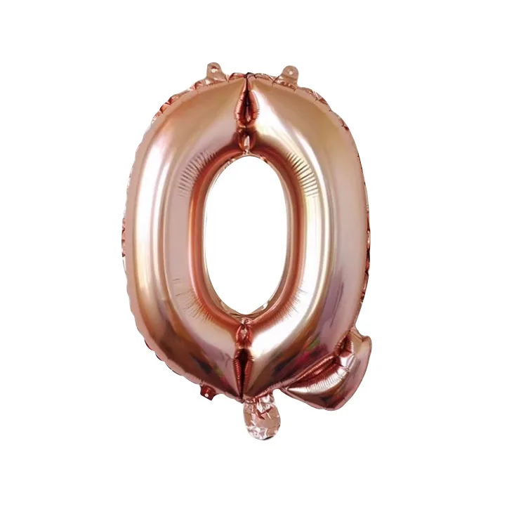 1 шт. 16 дюймов розовое золото Алфавит Air Globos Дети День рождения украшения буквы шар юбилей Свадебная вечеринка Декор шары - Цвет: Q