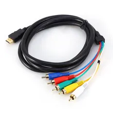 Cable adaptador HDMI a 5RCA macho a macho AV Cable adaptador de alta calidad HDMI RCA Cable de audio y video para TV decodificador HDTV DVD