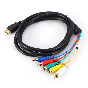 

HDMI To 5RCA Cable Male To Male AV Connector Adapter Cable High Quality HDMI RCA Audio Video Cable For TV Set-Box HDTV DVD