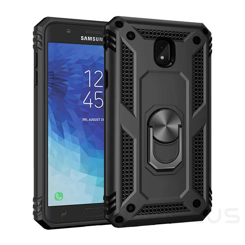 Luxury Armor Soft Shockproof Case For Samsung Galaxy J5 J7 Pro J530F/DS J730F/DS J530FM J730FM Silicone Bumper Hard Cover - Цвет: Black