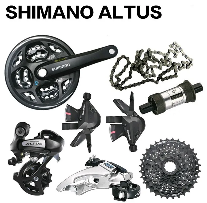 Shimano Altus M310 3x8 Speed Groupset 7pcs Shifter Derailleur Crank Cassette MTB 