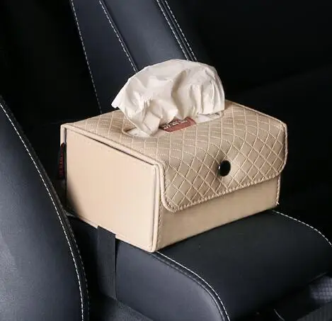 Автомобильный солнцезащитный козырек полиуретановая кожа коробка Авто зажим держатель бумаги салфетки, аксессуары