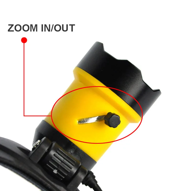 BORUiT B16 светодиодный налобный фонарь с зумом, XM-L2 Головной фонарь, 3 режима, Головной фонарь для кемпинга, рыбалки, езды на велосипеде, фонарь