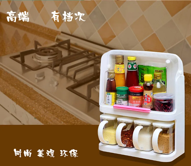 Кухонная стойка приправа для хранения приправ двухслойная кухонная утварь LU5299