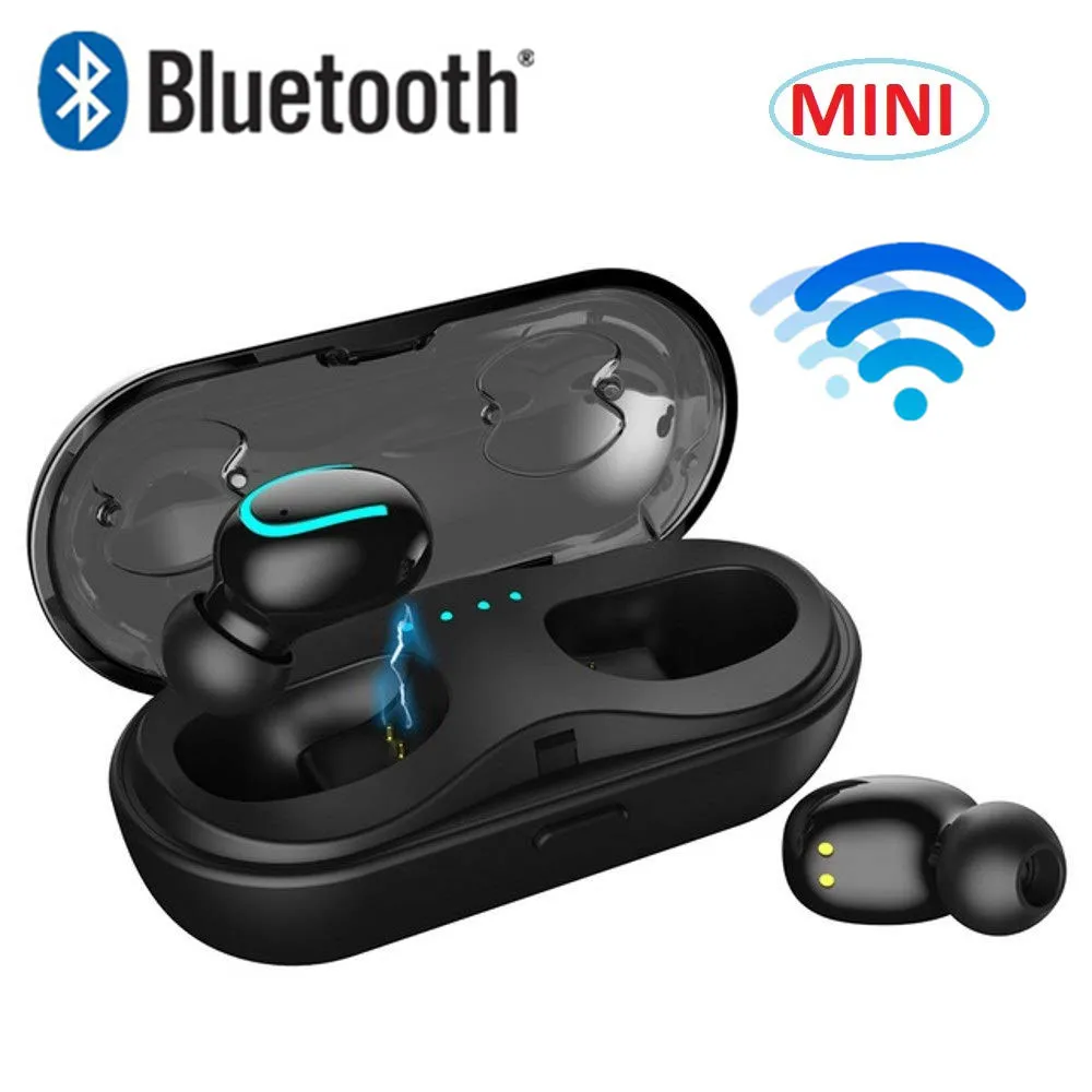 

MINI wireless headphones bluetooth 5.0 noise canceling earphones phone earbuds headset with microphone Charging Case for iphone