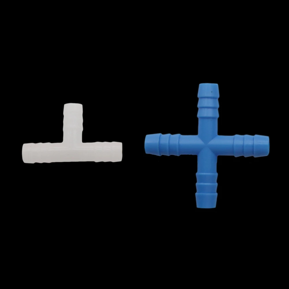 

50 Pcs Tee Tube Outside Diameter 8mm Chicken Rabbit Quail Doves Pets Poultry Nipple Drinker Hose Connector