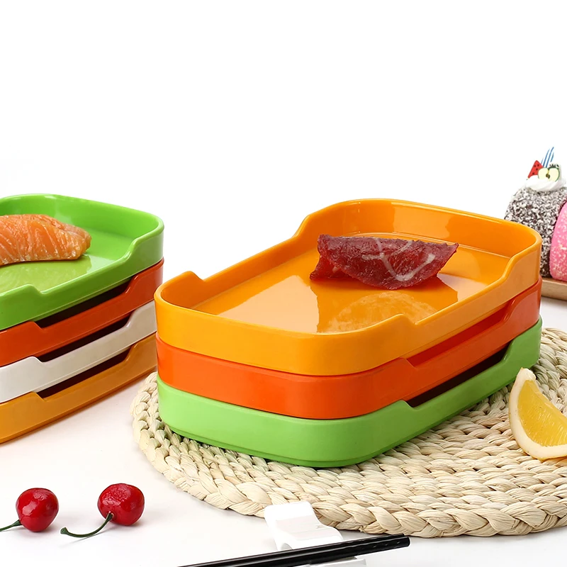 1Pc Melamine Dishes Anti Slip Hot Pot BBQ Buffet Plate Dish Dinner