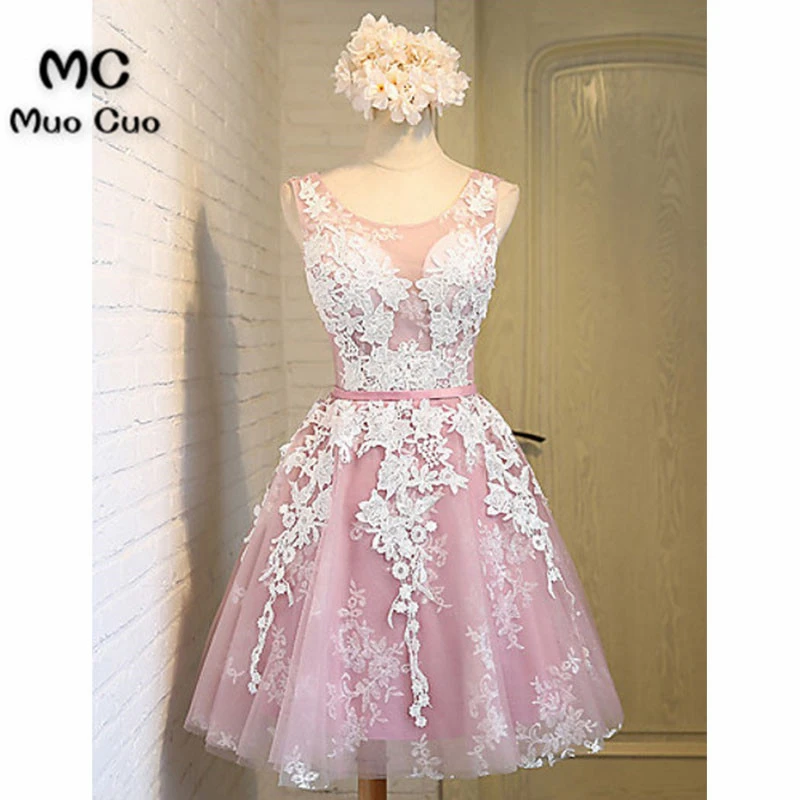 pink grad dresses short