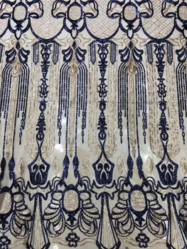 

NEW design sequins tulle mesh lace fabric BZL-7.1207 with good quality for party dress