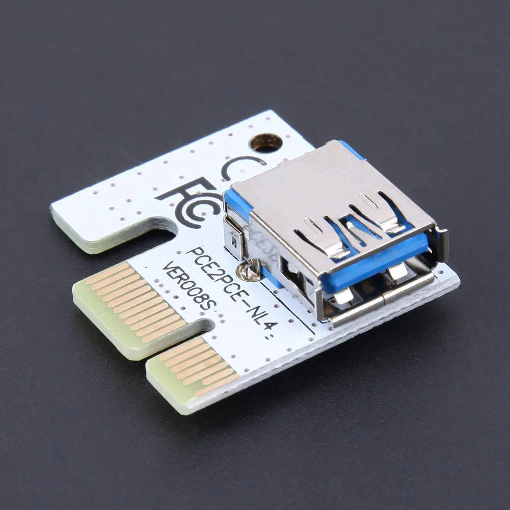1 шт./6 шт./12 шт. PCI E Riser VER 008S Express 1X к 16X USB 3 0 Графический кабель удлинитель LSMK99| |