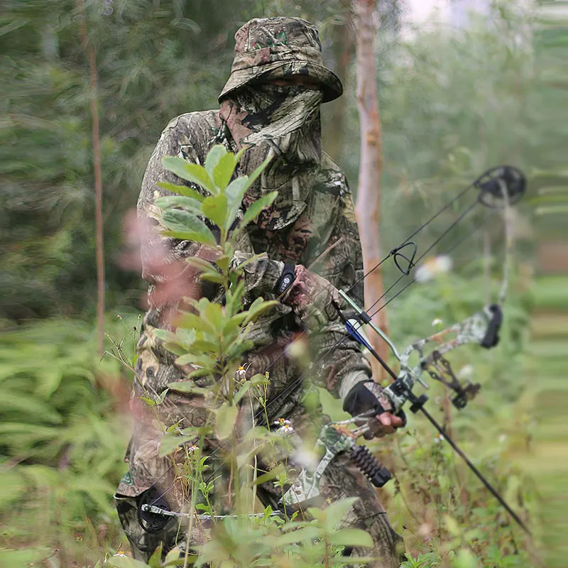 Камуфляж ghillie Костюмы Военная Тактическая бионическая охотничья одежда эластичность дышащая летняя Рыбалка наблюдение за птицами