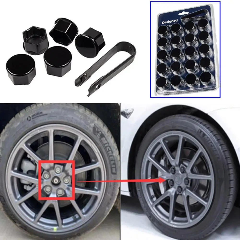 

20Pcs Gray Wheel Cap Car Styling Wheel Nut Covers Lug Wheel Cap Kit For Tesla Model 3 Wheel Modified Accessories Dropshipping