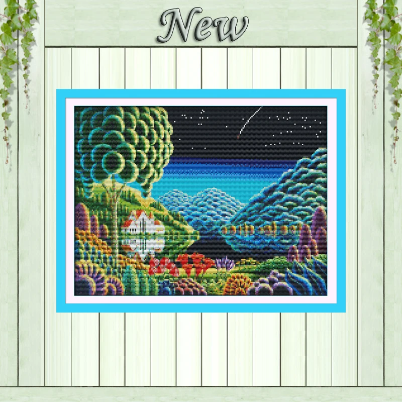 

Beautiful Fantastic scenery (3),11CT printing on the canvas DMC 14CT Cross Stitch kits,needlework all embroidery Sets,Home Decor