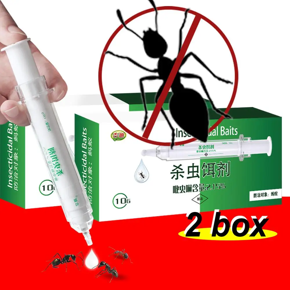 

2 tube Ant bait Killing Ants Killer Medicine Gel Bait Poison Trap Non-toxic Effects Insecticide Ant Stop Pest Control