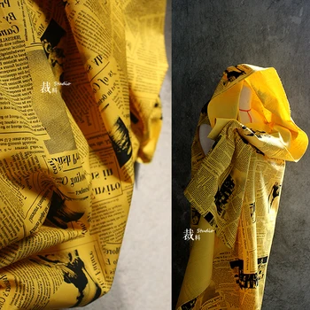 

yellow newspaper print cloth fabric,perspective designer cloth lace fabric Wedding Dress Tulle Material fabrics for patchwork