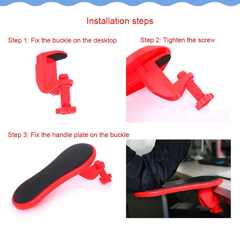  Hand Shoulder Armrest Pad Desk Computer Table Attachable Arm Support Arm Wrist Rests EM88
