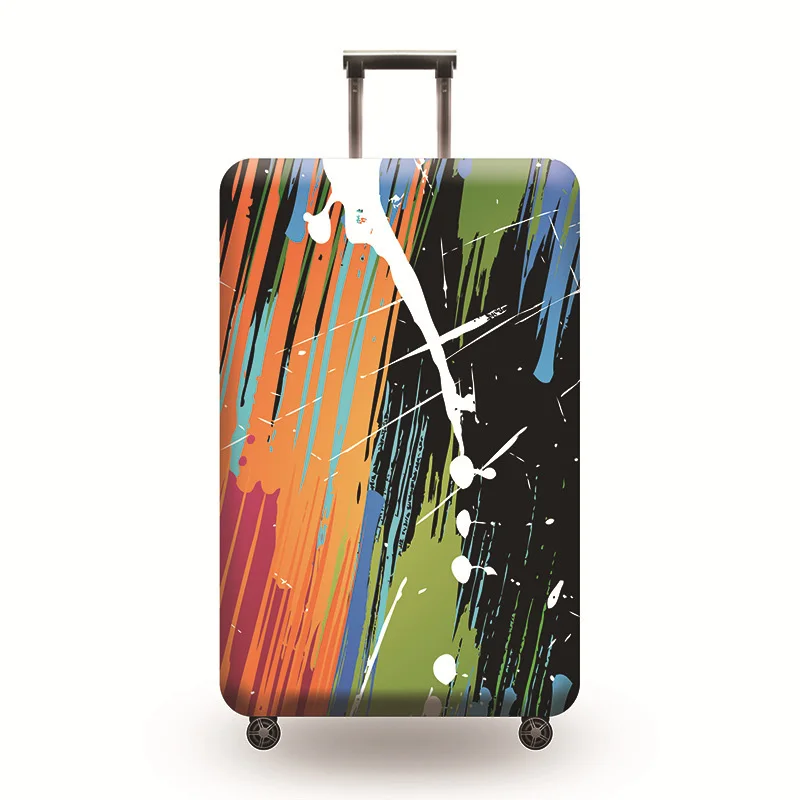 Модный защитный чехол для багажа с граффити, эластичный защитный чехол, чехол на колесиках, пылезащитный чехол для 18-32 дюймов, аксессуары для путешествий - Цвет: F