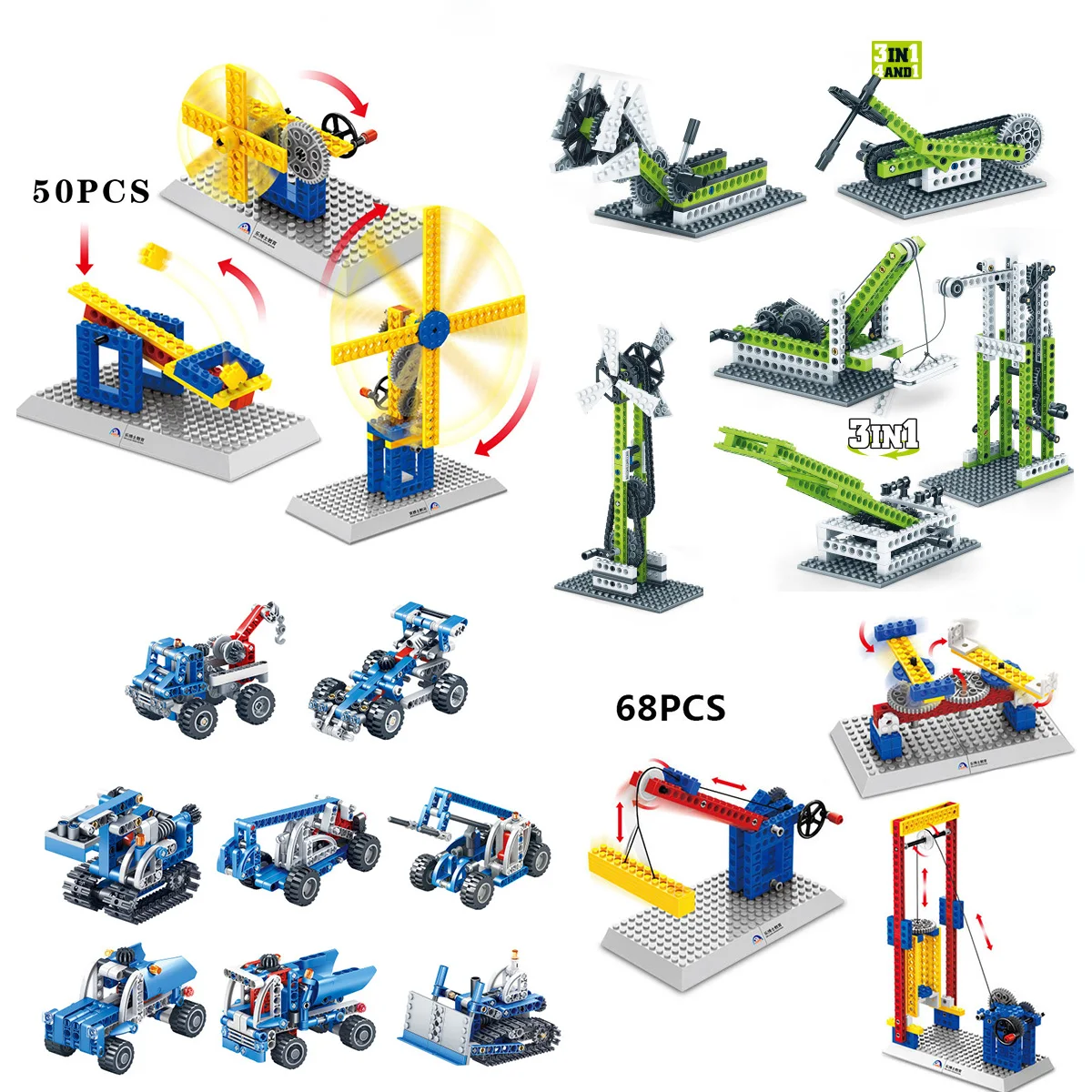 

Creator Technic engineering crane Excavator construction building blocks gear sets children Science STEM leGOINGS toys
