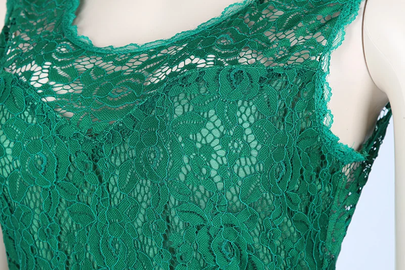 Kostlich Summer Women Long Dress 2017 UK Green Elegant Prom Fashion Casual Ladies Maxi Clothes Evening Party O-Neck Lace Dresses (78)