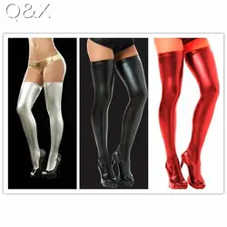 Xx2 новые модные красные пикантные Искусственная кожа высокие Чулки для женщин модные Дизайн 2017 Чулки для женщин до колена носок новый бренд
