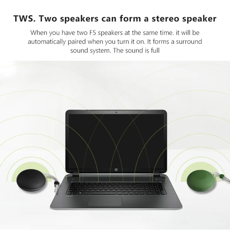 CBAOOO F5 TWS Portable Bluetooth speaker V5.0 Wireless Loudspeaker Sound System stereo Music surround Waterproof Outdoor Speaker