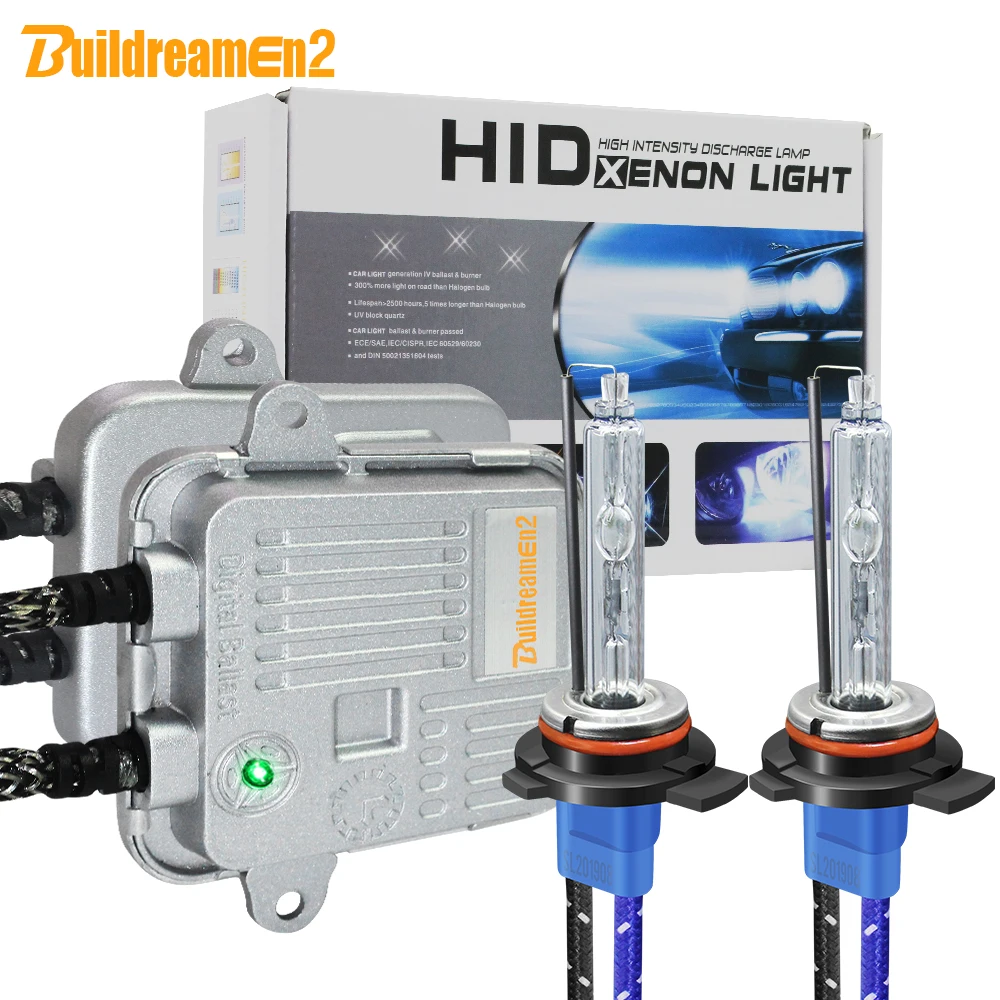 

Buildreamen2 9012 HIR2 55W AC Xenon Light Kit Fast Start Ballast + High Bright Bulb 10000LM 5000K 12V Car Headlight Fog Light