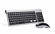 TopMate Ultra SlimPortable Mute Wireless Keyboard and Mouse Combo Office Wireless for IPAD ,MACBOOK,LAPTOP,TV (Spanish, Black)