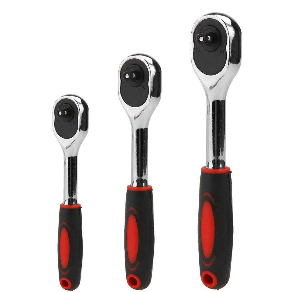 

1/2'' 3/8'' 1/4'' High Torque Ratchet Wrench For Socket 24 Teeth Quick Release Cr-v Quick Release Professional Hand Tools