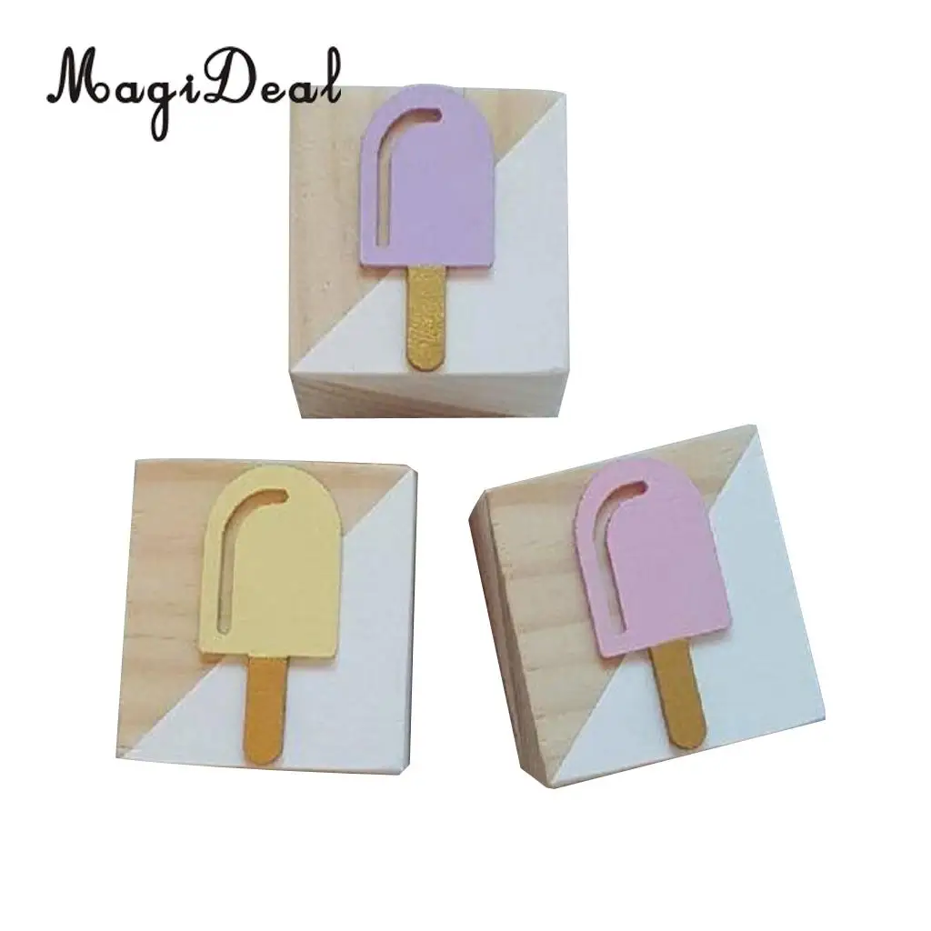 MagiDeal  LOT x 3 CUBES 40 mm WOODEN BLOCKS BUNDLE SET PINE BABY GIRLS BOYS WOOD NATURAL ECO BRICKS Heart
