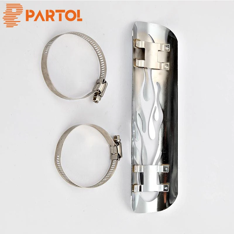 Buy Partol Motorcycle Flame Hollow Exhaust Muffler