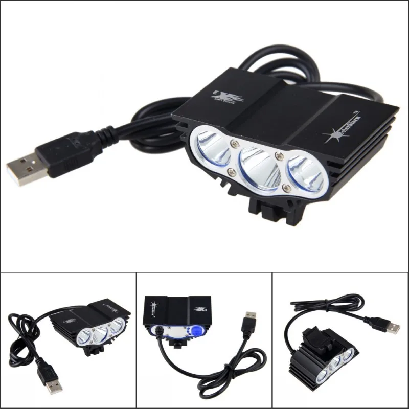 Best LED Bike Light Front USB Rechargeable 10000LM  XM-L 3XT6 LED Bicycle Lamps Torch Headlight + 4x18650 Battery Pack+Charger 2